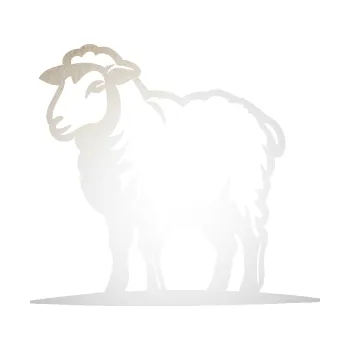 Samolepící dekorace SAMOLEPKA Ovce 002 levá (82 - odrazková reflexní bílá) NA AUTO, NÁLEPKA, FÓLIE, POLEP, TUNING, VLASTNÍ TEXT, TISK, AUTOSAMOLEPKY.cz, POLEPY, OBRÁZEK, LOGO, SAMOLEPKY