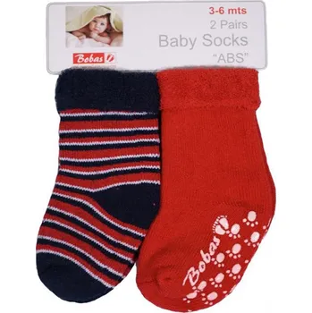 Kojenecké froté ponožky Bobo Baby červené 2 páry 62 (3-6m)