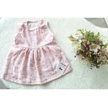 AMÁLKA Letní šaty mušelín pudrově růžové, květinky Velikost: 92