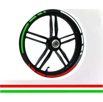 samolepka Proužky na ráfky motocyklu italský dekor šířka 5 mm (Přerušované proužky na ráfky - Italy )