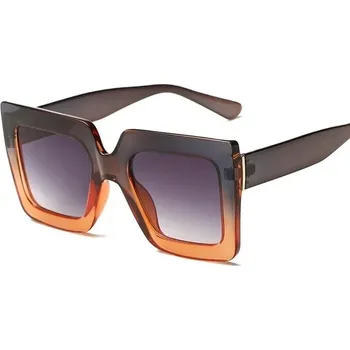 Dámské sluneční brýle módní vintage značka - Modro-fialová oranžová