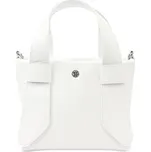 Malá bílá kožená kabelka do ruky Gregorio