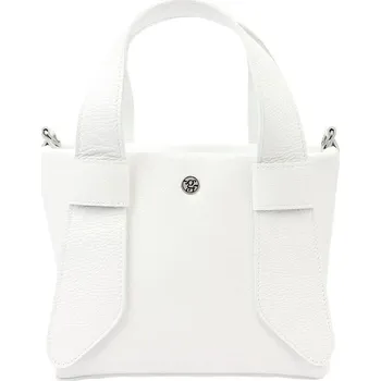 Malá bílá kožená kabelka do ruky Gregorio