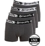trenky Meatfly Balboa 4 Pack - Grey Heather S