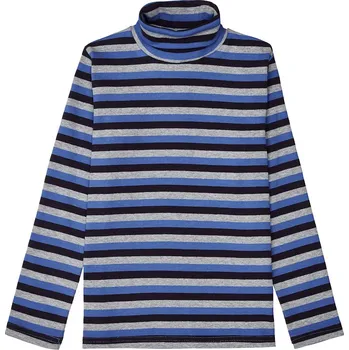 Chlapecké tričko Chlapecké rolák Proužek - tmavě modrá - pruhy 152