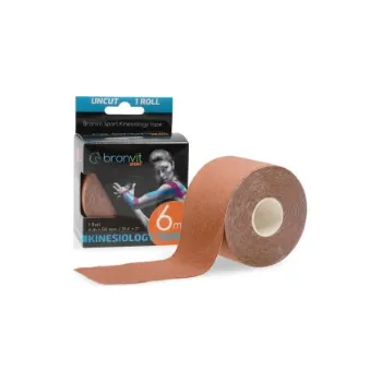 Zdravotnický materiál Kineziologická tejpovací páska BronVit classic 5 cm x 6m Barva: Světle hnědá