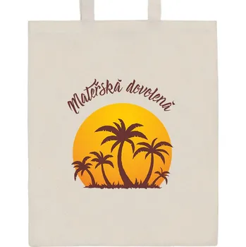 Nákupní taška Bavlněná nákupní taška přírodní s potiskem New Baby Mateřská dovolená