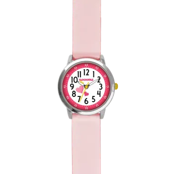 Hodinky CLOCKODILE Náramkové růžové dívčí dětské hodinky se srdíčky a světle růžovým silikonovým řemínkem CWG5171 (CLOCKODILE Náramkové růžové dívčí dětské hodinky se srdíčky a světle růžovým silikonovým řemínkem CWG5171)