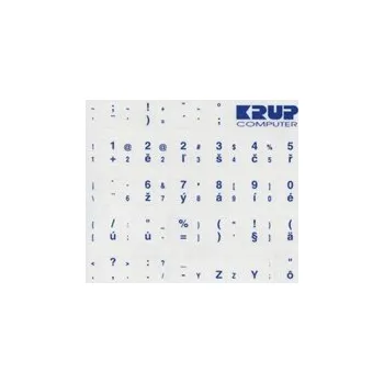 Klávesnice PREMIUMCORD polepka na klávesnici - bílá, česká pkczb