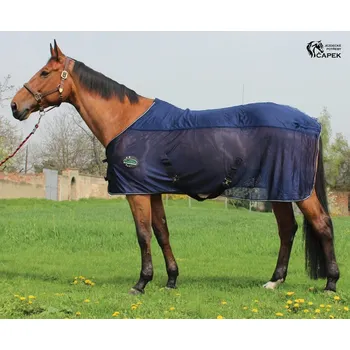 Deka pro koně Síťová/odpocovací deka Kentaur -FLY MESH- - Tmavě modrá - 135cm