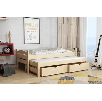 Postel Max-i Dětská postel s přistýlkou PITO KIDBED TWO + rošt Zvolte rozměr:: 80 x 180 cm, Zvolte barvu:: barva modrá + ŠUPLÍKY