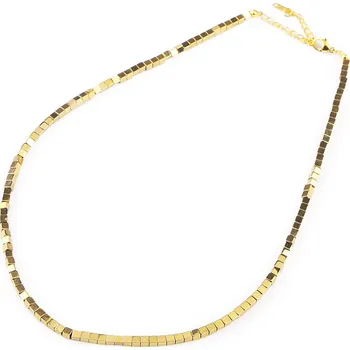 Náhrdelník Náhrdelník hematitový, barva zlatá