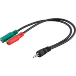 PremiumCord Adaptér 4pin 3,5mm-2x stereo 3,5mm M/2xF kjr-33