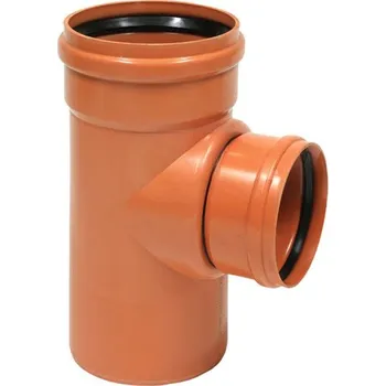Kanalizační potrubí Odbočka kanalizační Wavin PVC-U Solidwall SW KGEA 90°, SDR34, DN 400 x 250, oranžová