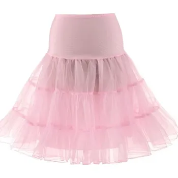 Dámské šaty Spodnička (krinolína) ke kolenům pod šaty i sukni v různých barvách Barva: Růžová, Velikost: S