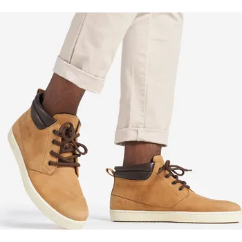 Pánské polobotky TRIBORD Pánské boty na loď kožené nepromokavé 500 42 ŽLUTÁ