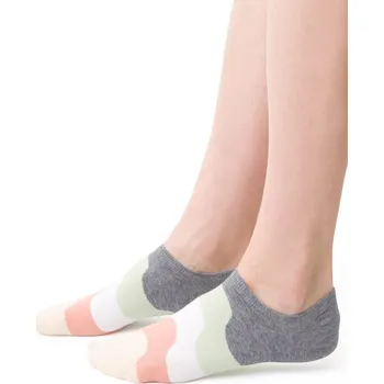 Dámské ponožky Ponožky Steven 021 wzorowane stopki Barva: Šedá, Velikost: 35-37