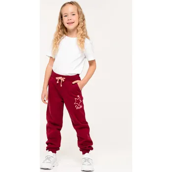 Dívčí tepláky Meow - bordo 122