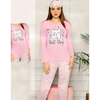 Dámské pyžamo Dámské pyžamo Leontyna Safir INT-104 Barva: Růžová, Velikost: L