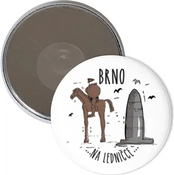 Dekorativní magnet Magnet s potiskem Magnet Brno na ledničce
