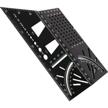 Úhloměr Úhelník truhlářský - Japonský 3D, hliníkový, délka 200 mm, XL-TOOLS