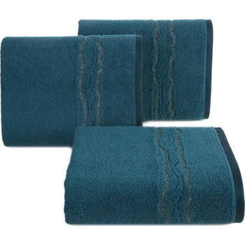 BAVLNĚNÝ RUČNÍK KARIN 30X50 CM TMAVĚTYRKYSOVÁ