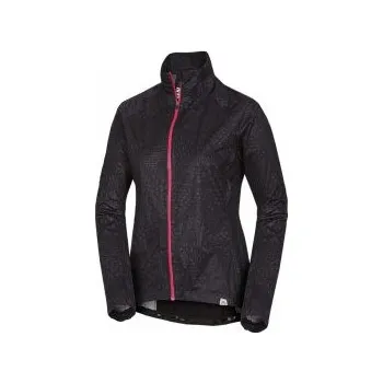 Cyklistická bunda Northfinder Cecilia blackprint M; Černá mikina + DÁREK DLE VÝBĚRU!