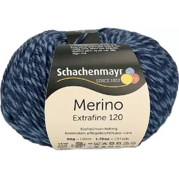 Příze Schachenmayr Merino extrafine 120 Denim 202 (Příze Merino extrafine 120 Denim 202)