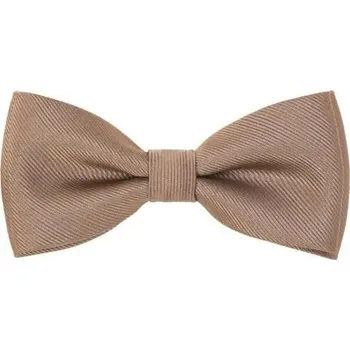 Kravata Motýlek chlapecký 10 cm - latté s proužky