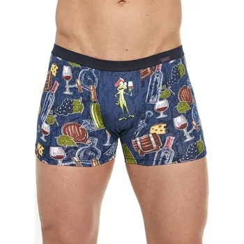 Pánská móda Boxerky Cornette Tattoo 280/211 Red Wine Barva: Modrá, Velikost: M
