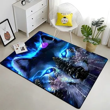 Koberec Koberec 3D vlk do obýváku a ložnice - 17,50 x 80 cm 20 x 23 palců