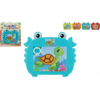 Hlavolam Teddies Přesouvačka hlavolam zvířátko plast 12,5x11cm 4 barvy na kartě