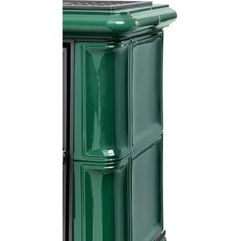 Krbová kamna ABX Abx Bavaria Exklusive - bílý sokl - zelená (Flaschengrün)