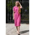 Jacqueline de Yong JDY dámské košilové midi šaty Lion růžové Velikost: XL