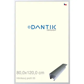 Rám na obraz DANTIK rámeček 80x120 | ALU profil 7005 Stříbrná matná (Plexi Čiré) (Vyrobeno s láskou u nás v DANTIKU)