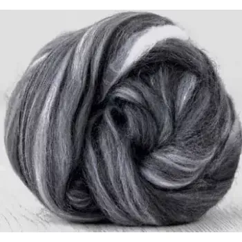 Ovčí rouno Ovčí rouno česané - černo-bílý melír