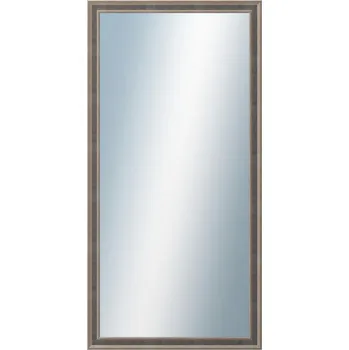 Zrcadlo DANTIK - Zarámované zrcadlo - rozměr s rámem cca 60x120 cm z lišty TOOTH malá stříbrno černá (3164)