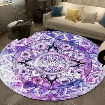 Koberec Vintage mandala kulatý koberec do obýváku - 7,80 cm x 80 cm