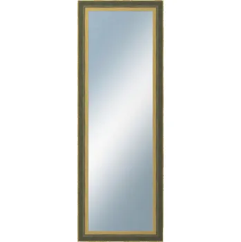 Koupelnový nábytek DANTIK - Zarámované zrcadlo - rozměr s rámem cca 50x140 cm z lišty ZVRATNÁ zelenozlatá plast (3070)