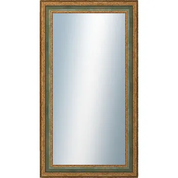 Zrcadlo DANTIK - Zarámované zrcadlo - rozměr s rámem cca 50x90 cm z lišty HRAD zelená (3005)