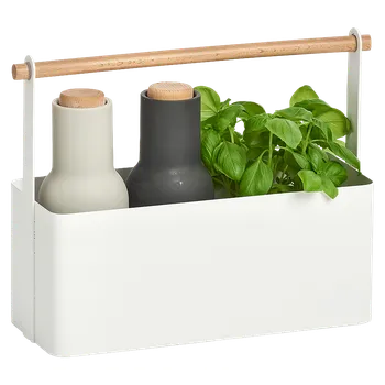 Organizér na kořenky, 24 × 31,5 × 12 cm, kov, dřevo&nbsp;27387