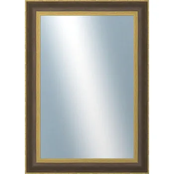 Koupelnový nábytek DANTIK - Zarámované zrcadlo - rozměr s rámem cca 50x70 cm z lišty ZVRATNÁ černozlatá plast (3071)