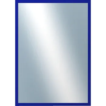 Zrcadlo DANTIK - Zarámované zrcadlo - rozměr s rámem cca 50x70 cm z lišty PERLA modrá lesklá vysoká (2877)