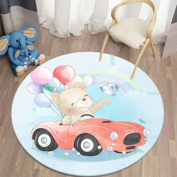 Koberec Kulatý dětský koberec se žirafou - 10,60 cm x 60 cm