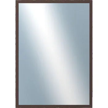 Zrcadlo DANTIK - Zarámované zrcadlo - rozměr s rámem cca 50x70 cm z lišty KASETTE hnědá (2757)