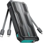 Joyroom JR-L016 PowerBanka 10000mAh USB-A + USB-C / vestavěné nabíjecí kabely / svítilna