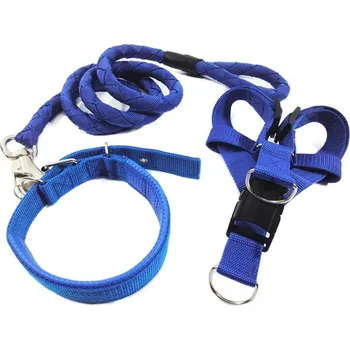 Obojek pro psa Surtep Animals Vodítko + postroj + obojek Easy Barva: Modrá, Velikost: S
