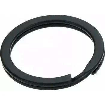 Kroužek na klíče 32mm černý plochý