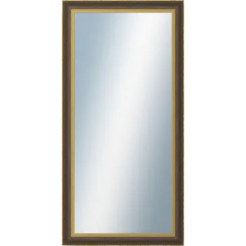 Koupelnový nábytek DANTIK - Zarámované zrcadlo - rozměr s rámem cca 60x120 cm z lišty ZVRATNÁ černozlatá plast (3071)