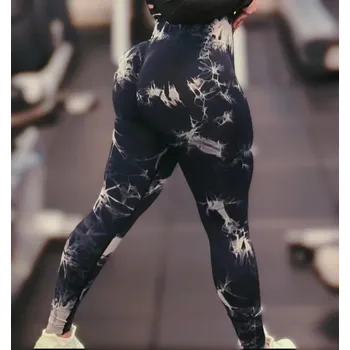 Dámské legíny Dámské legíny s abstraktním vzorem Barva: Černá, Velikost: S